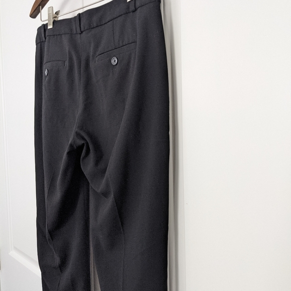 Banana Republic Avery Straight-Fit Black White Stripe Washable Ankle Pant Sz 2 - Picture 9 of 14